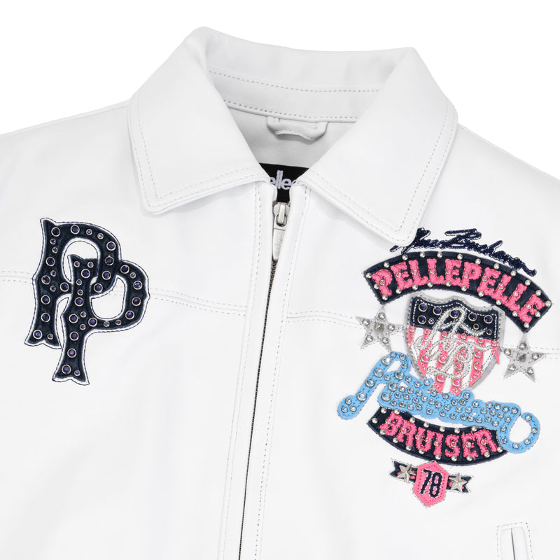 CROPPED PELLE PELLE AMERICAN BRUISER PLUSH WEISS FÜR DAMEN