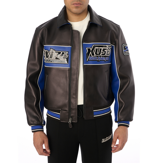 AVIREX BLACK SPIDER RACER JACKET