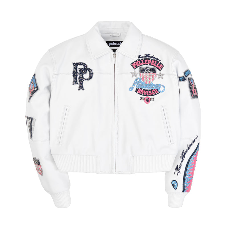 CROPPED PELLE PELLE AMERICAN BRUISER PLUSH WEISS FÜR DAMEN
