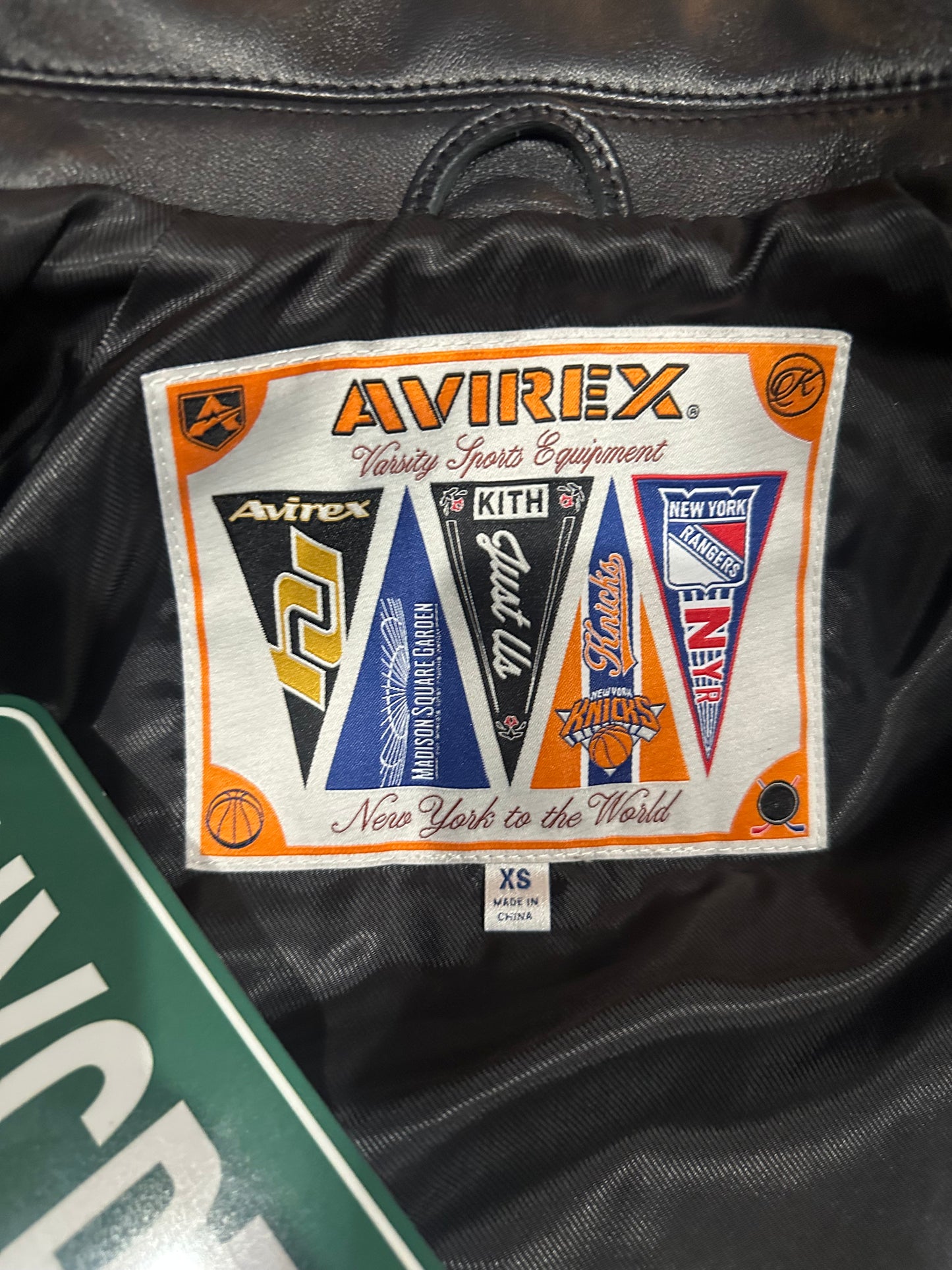KITH & AVIREX for MADISON SQUARE GARDEN Sports Icon Jacket (BLACK)