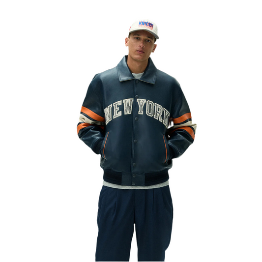 KITH & AVIREX FOR THE NEW YORK KNICKS ICON JACKET (NAVY)