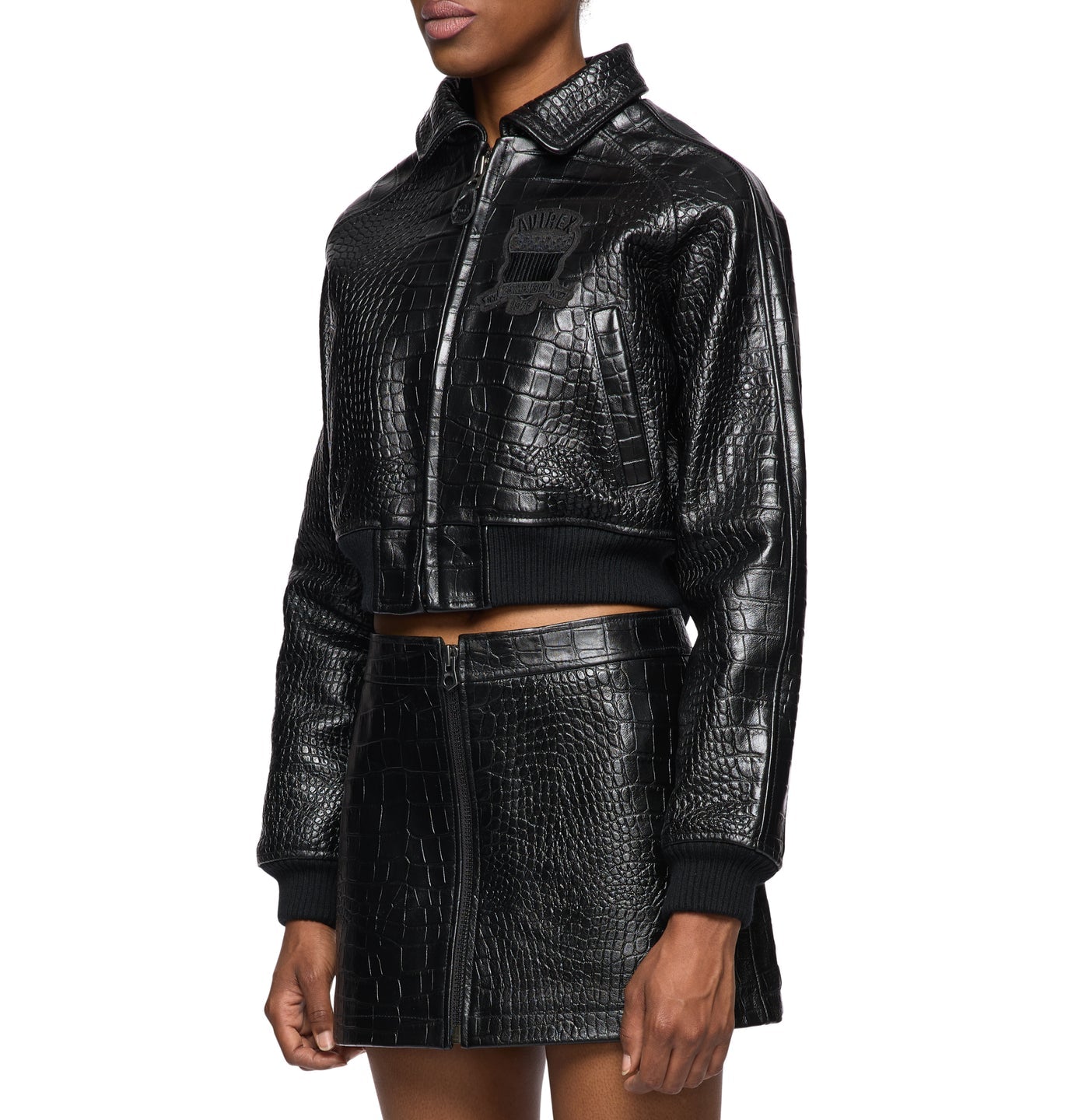 WOMEN’S CROPPED AVIREX CROC ICON BLACK