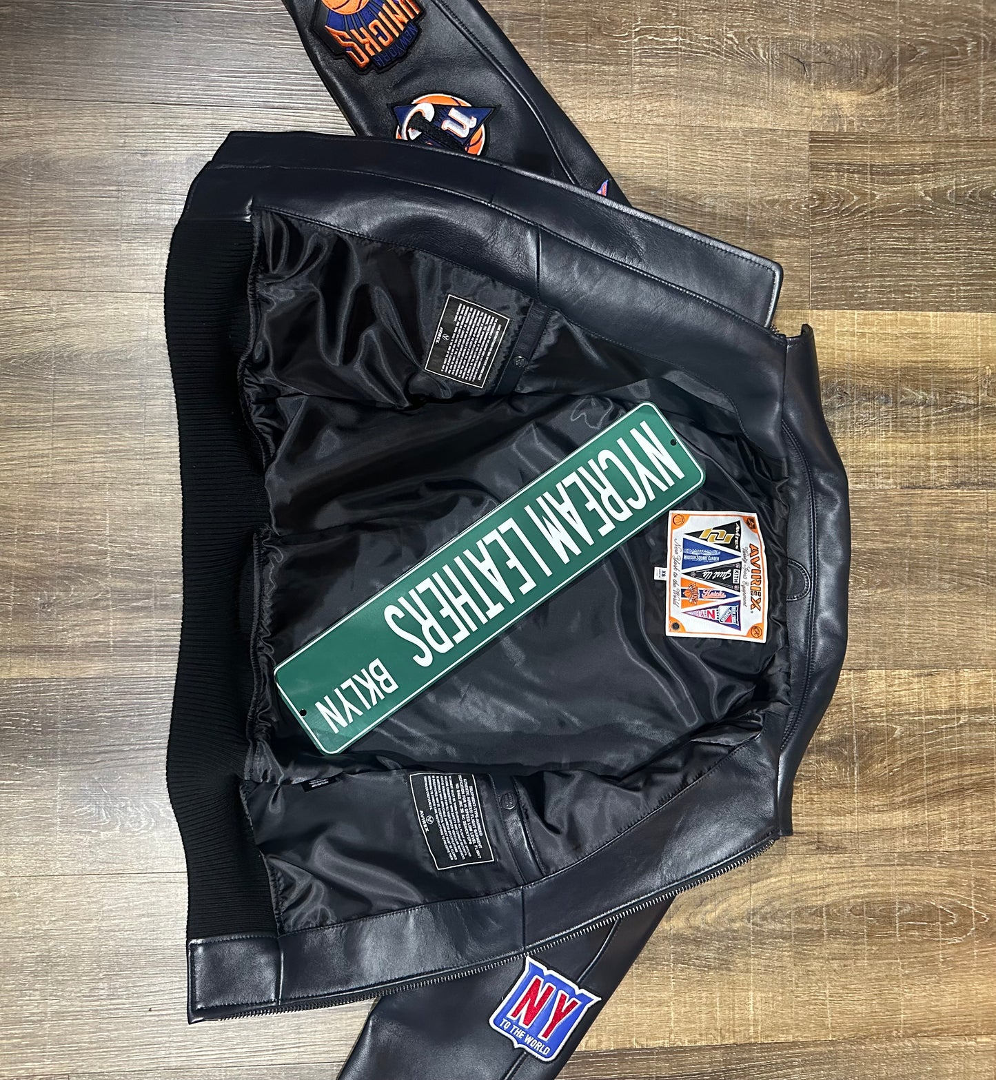KITH & AVIREX for MADISON SQUARE GARDEN Sports Icon Jacket (BLACK)
