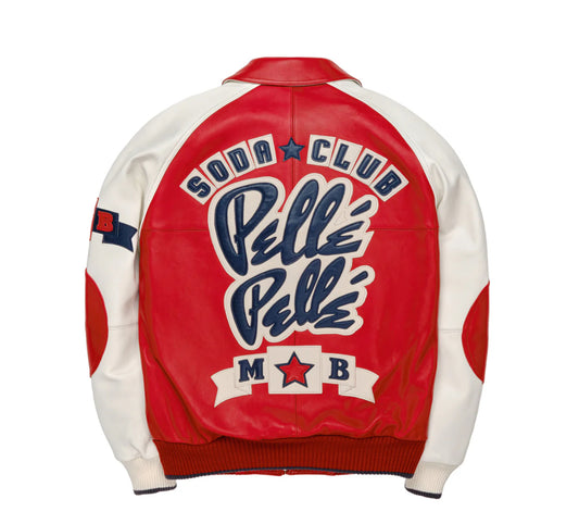 PELLE PELLE CLASSIC SODA CLUB JACKET (CABERNET/IVORY/NAVY)