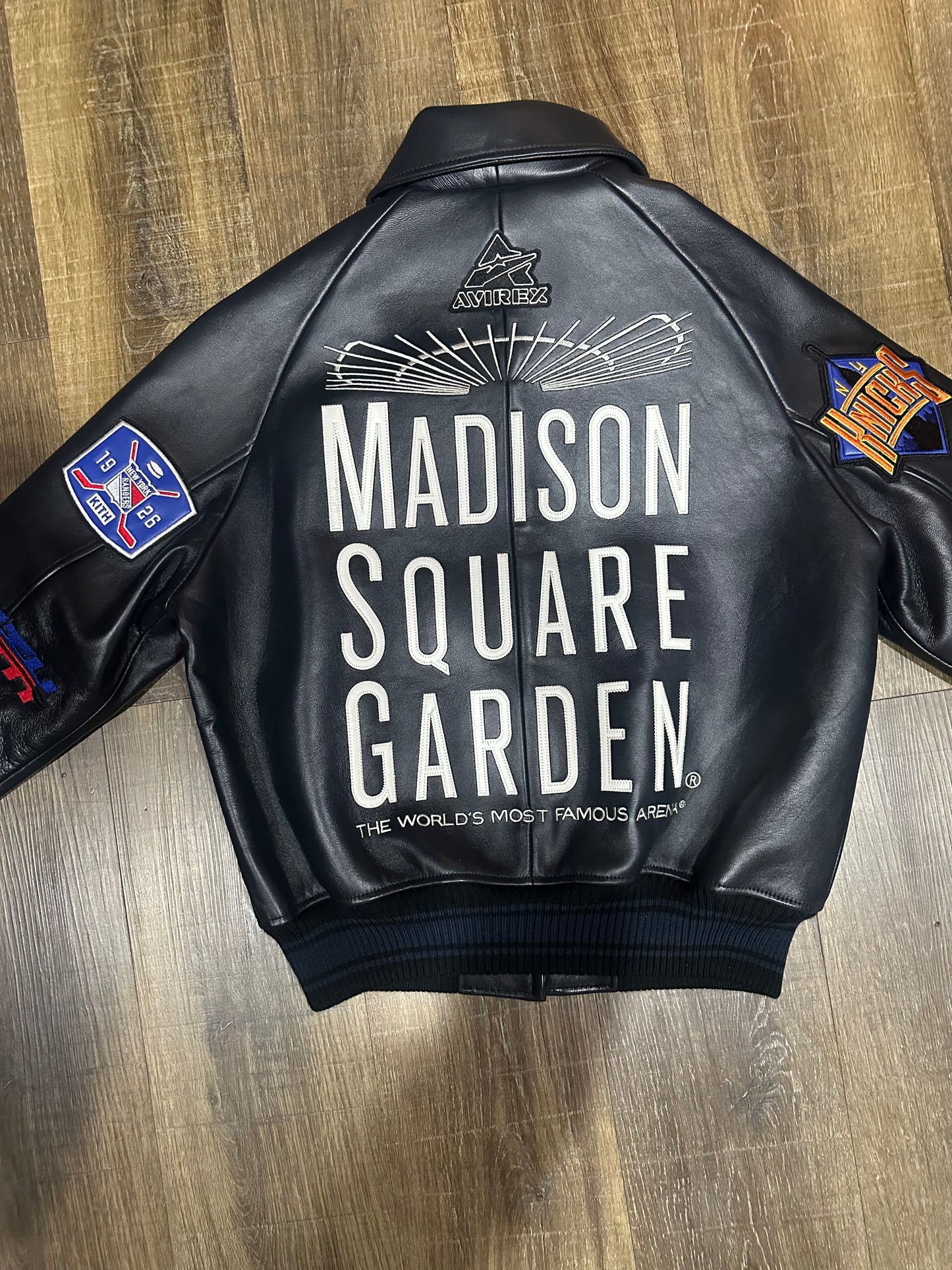 KITH & AVIREX for MADISON SQUARE GARDEN Sports Icon Jacket (BLACK)