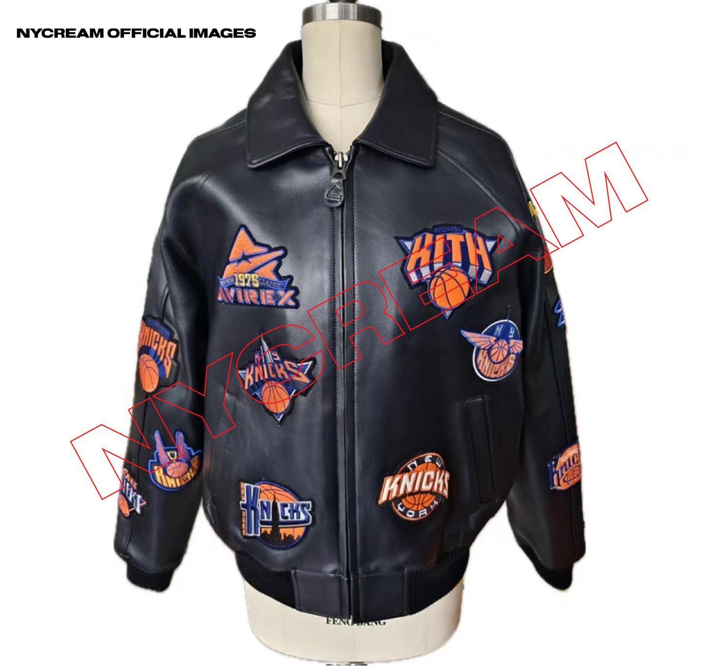 AVIREX x KITH NEW YORK KNICKS PATCH WORK VARSITY
