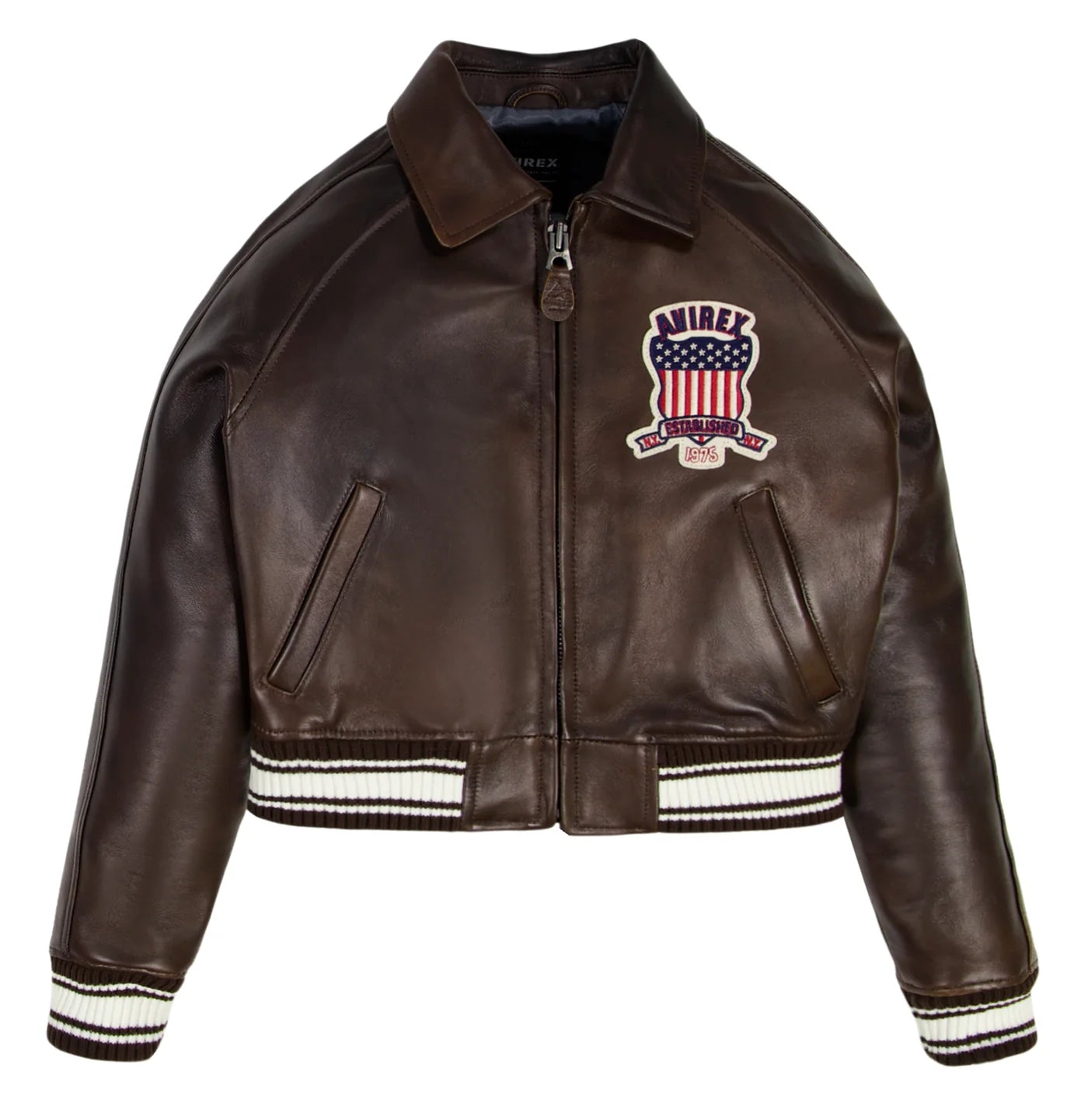 WOMEN’S CROPPED AVIREX ICON VINTAGE BROWN