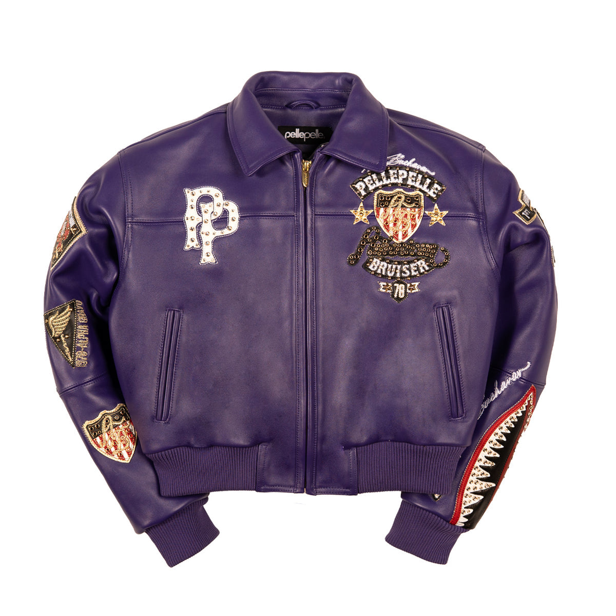 WOMEN’S CROPPED PELLE PELLE AMERICAN BRUISER PLUSH PURPLE