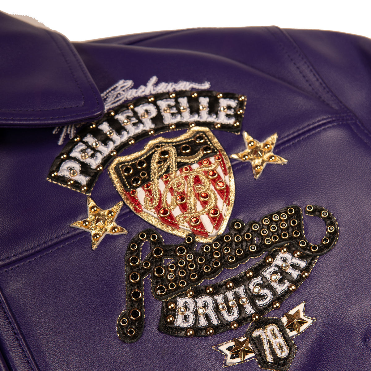 WOMEN’S CROPPED PELLE PELLE AMERICAN BRUISER PLUSH PURPLE