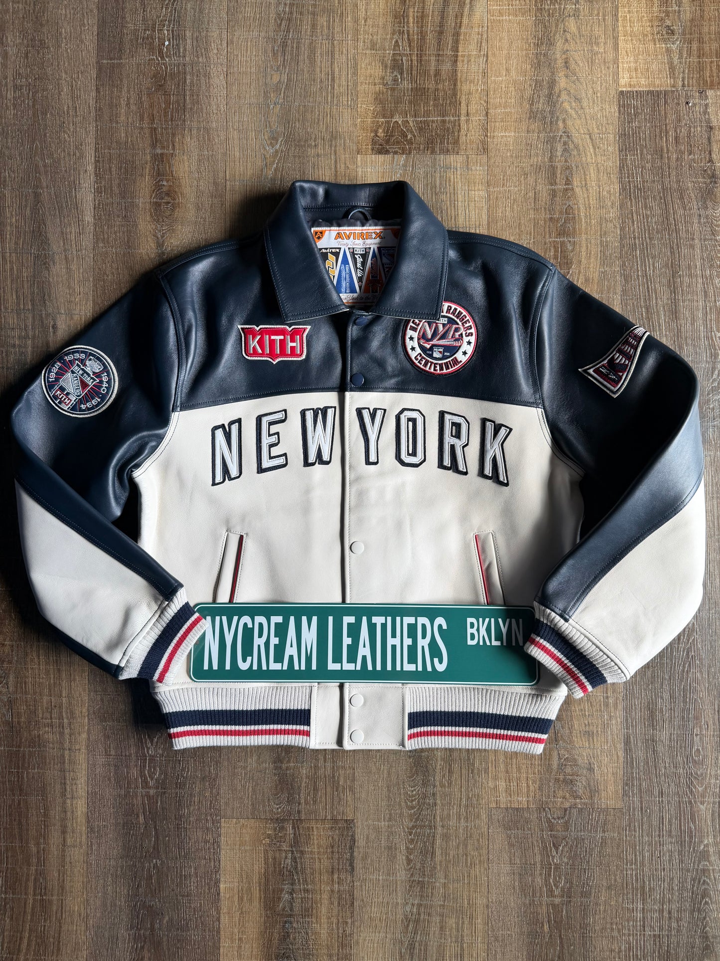 KITH & AVIREX FOR THE NEW YORK RANGERS BOMBER JACKET