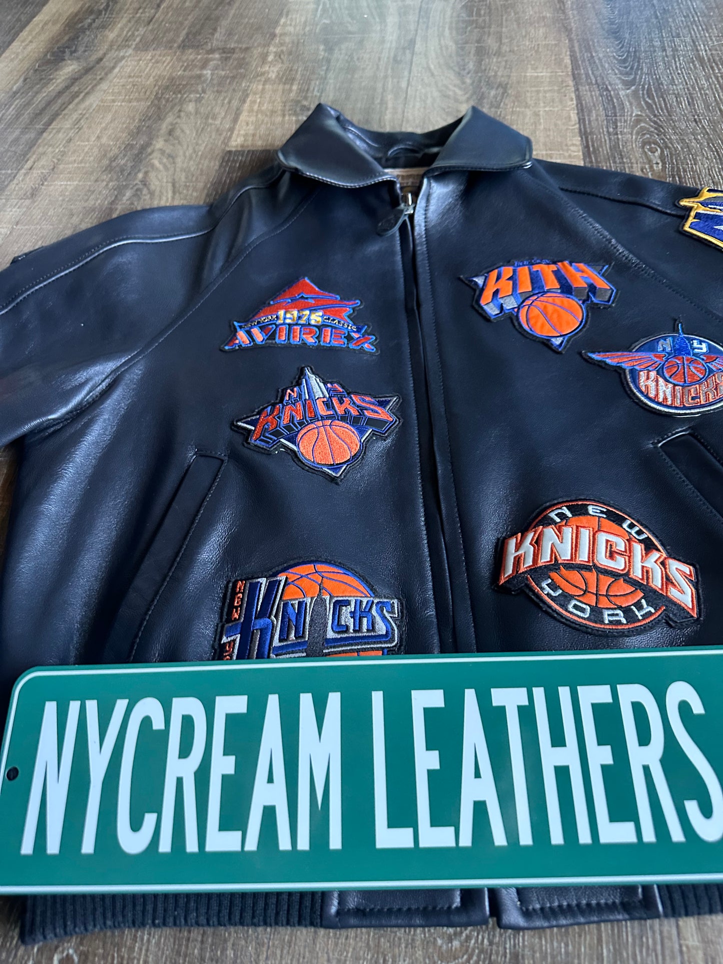 AVIREX x KITH NEW YORK KNICKS PATCH WORK VARSITY