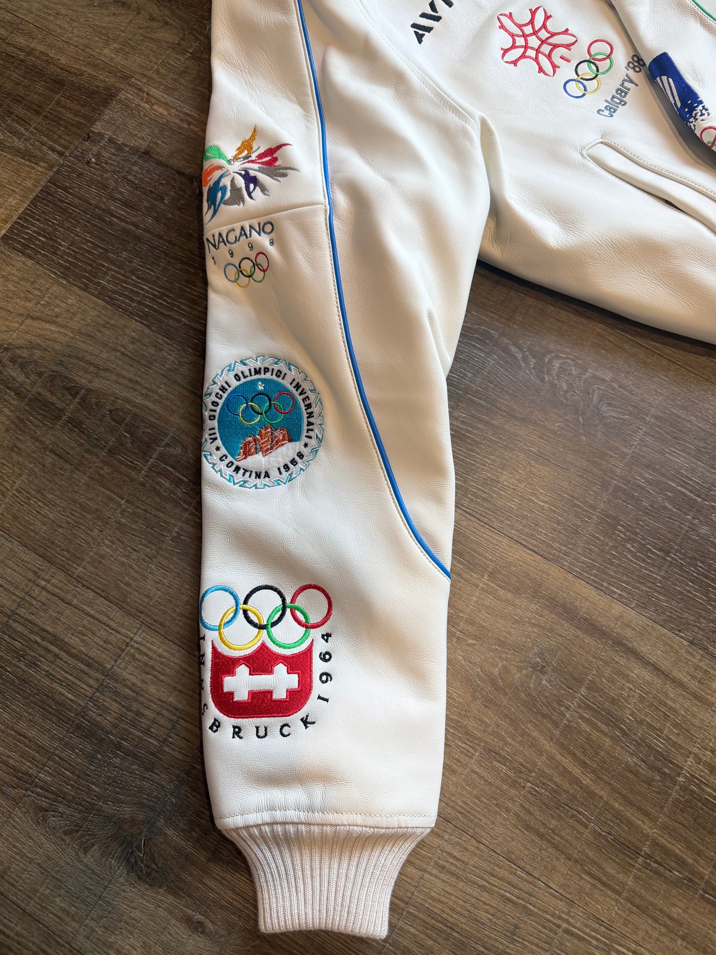 KITH & AVIREX FOR OLYMPICS HERITAGE LEATHER BOMBER JACKET