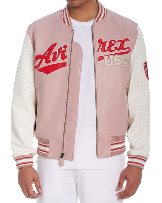 AVIREX SCRIPT VARSITY PINK/WHITE