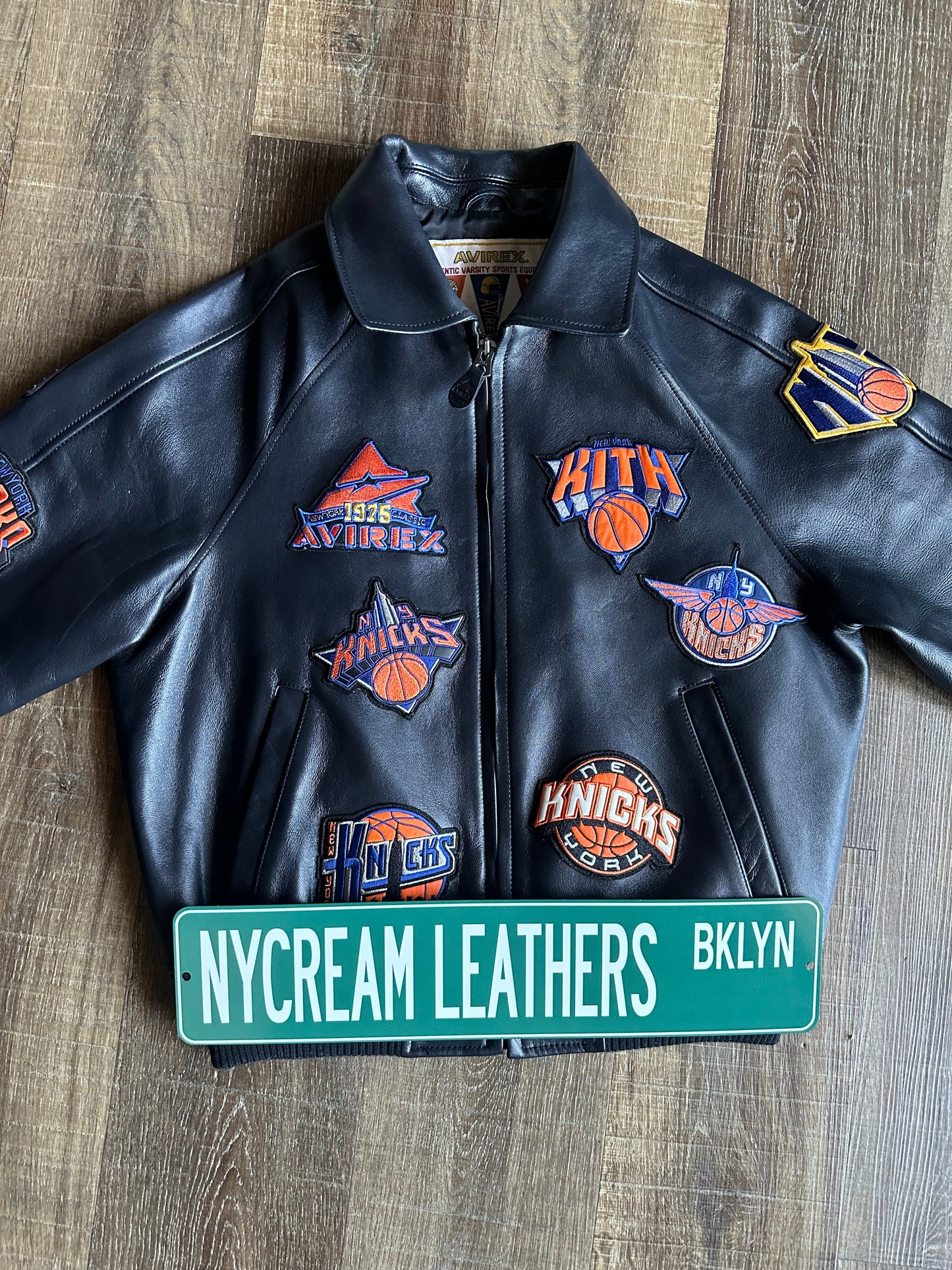 AVIREX x KITH NEW YORK KNICKS PATCH WORK VARSITY