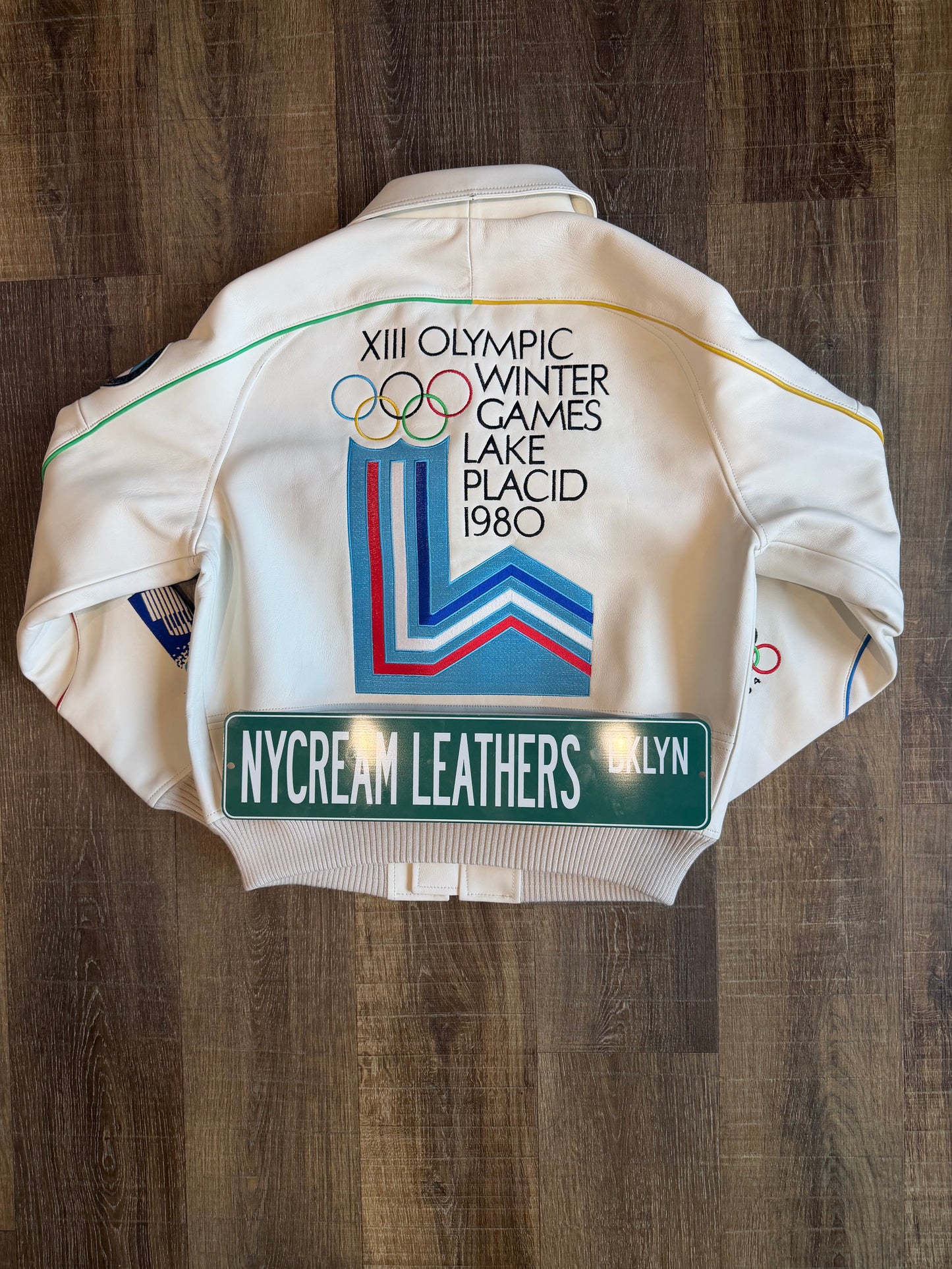 KITH & AVIREX FOR OLYMPICS HERITAGE LEATHER BOMBER JACKET