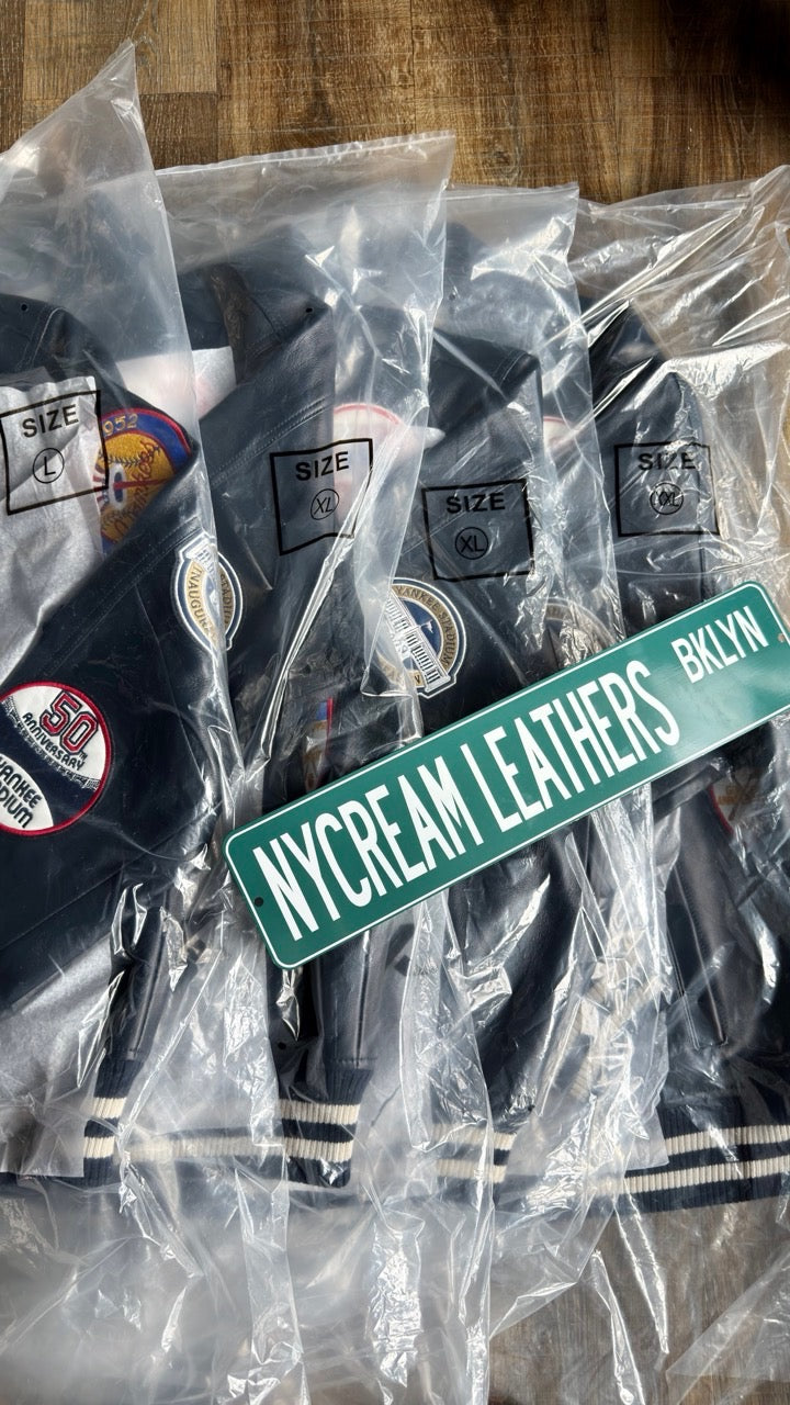 RARE KITH & AVIREX FOR THE NEW YORK YANKEES LEATHER JACKET (WORLD SERIES)