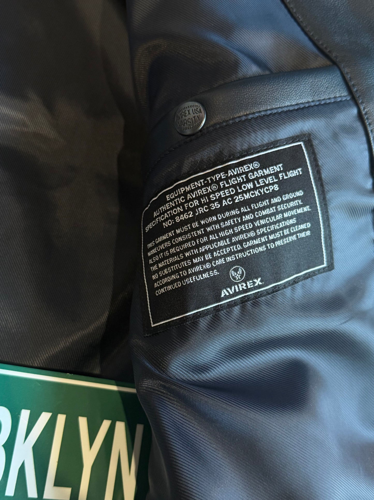 KITH & AVIREX FOR TEAM USA LEATHER BOMBER JACKET