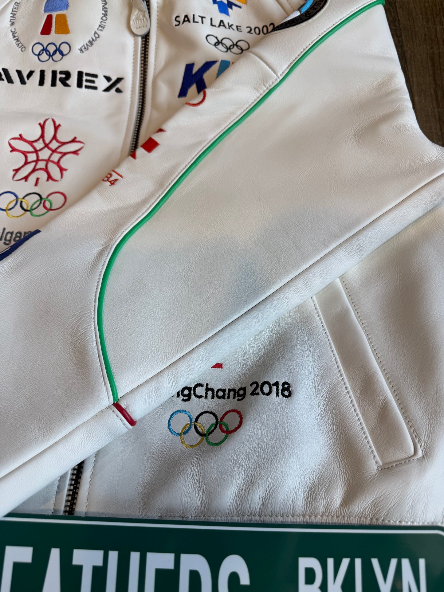 KITH & AVIREX FOR OLYMPICS HERITAGE LEATHER BOMBER JACKET