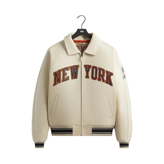 KITH & AVIREX FOR THE NEW YORK KNICKS ICON JACKET (SANDRIFT)