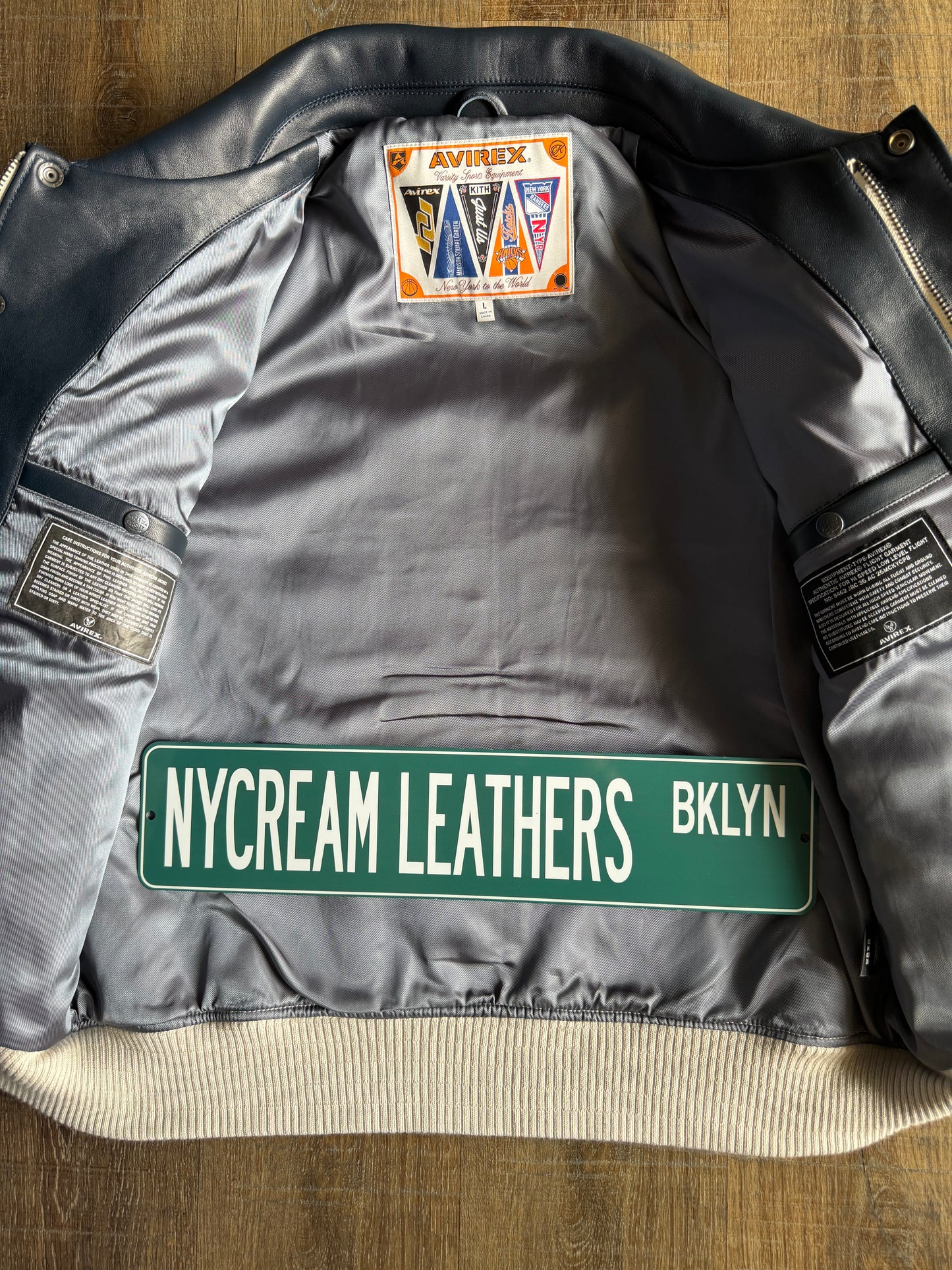 KITH & AVIREX FOR THE NEW YORK RANGERS BOMBER JACKET