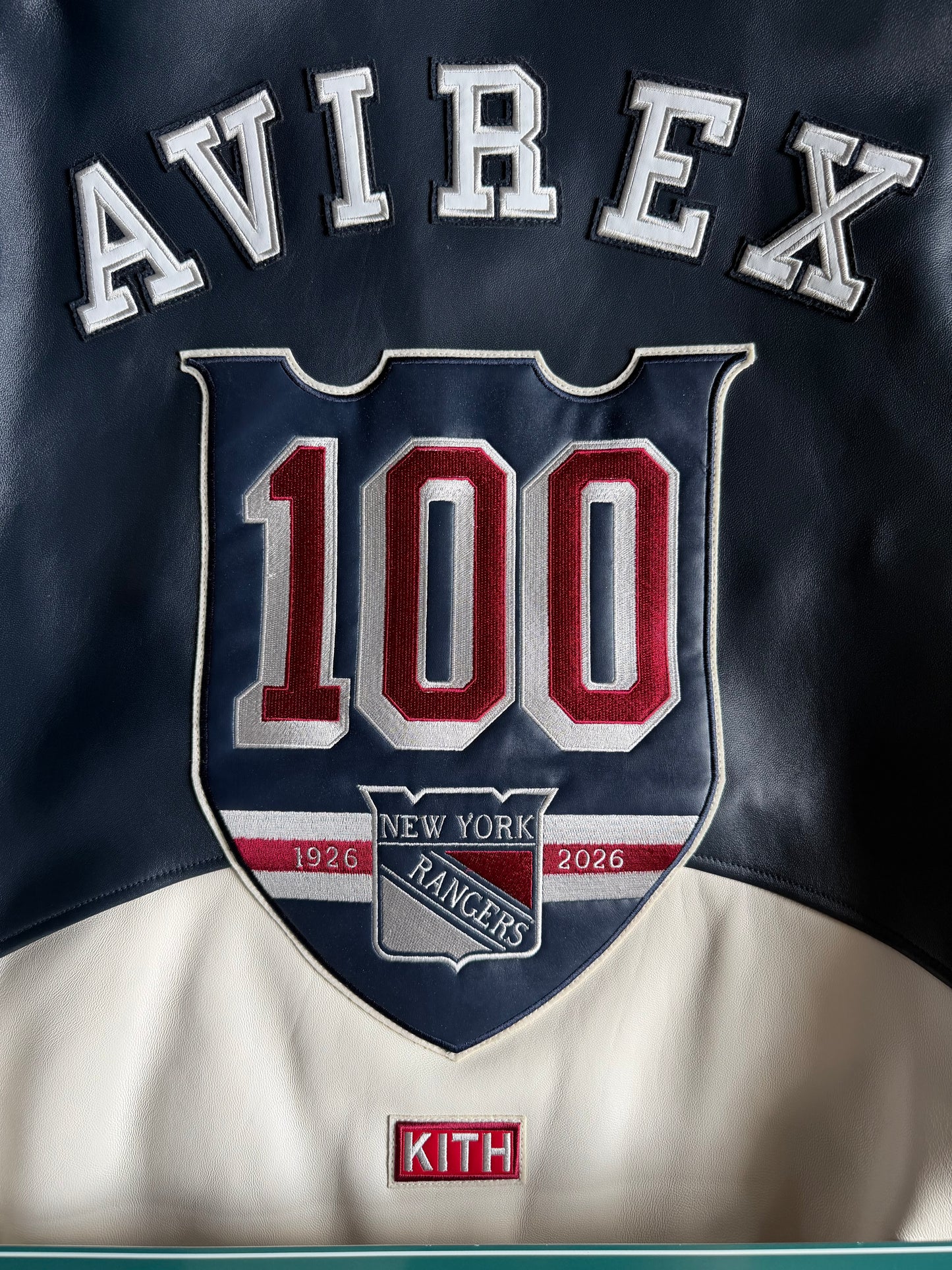 KITH & AVIREX FOR THE NEW YORK RANGERS BOMBER JACKET