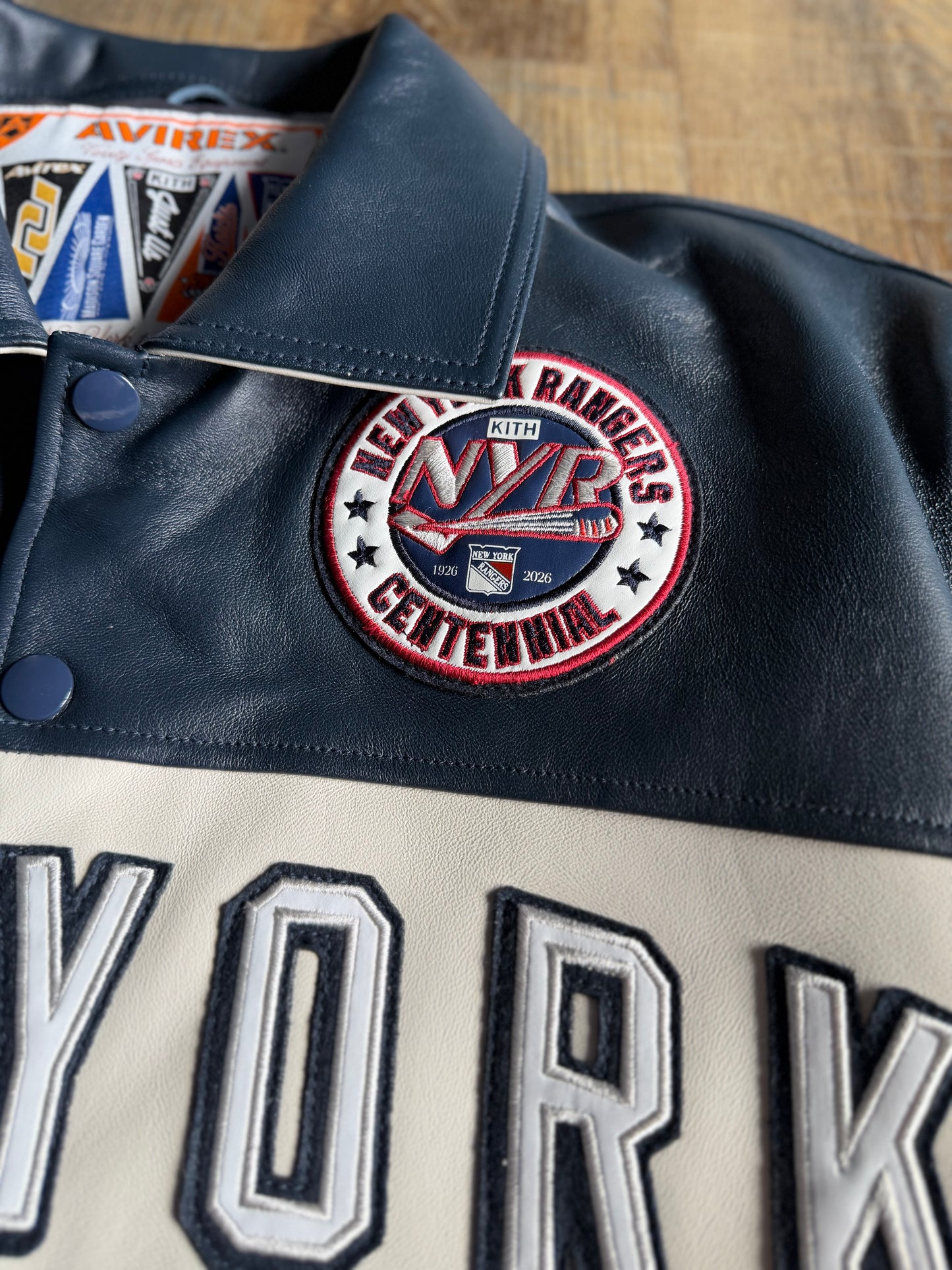KITH & AVIREX FOR THE NEW YORK RANGERS BOMBER JACKET