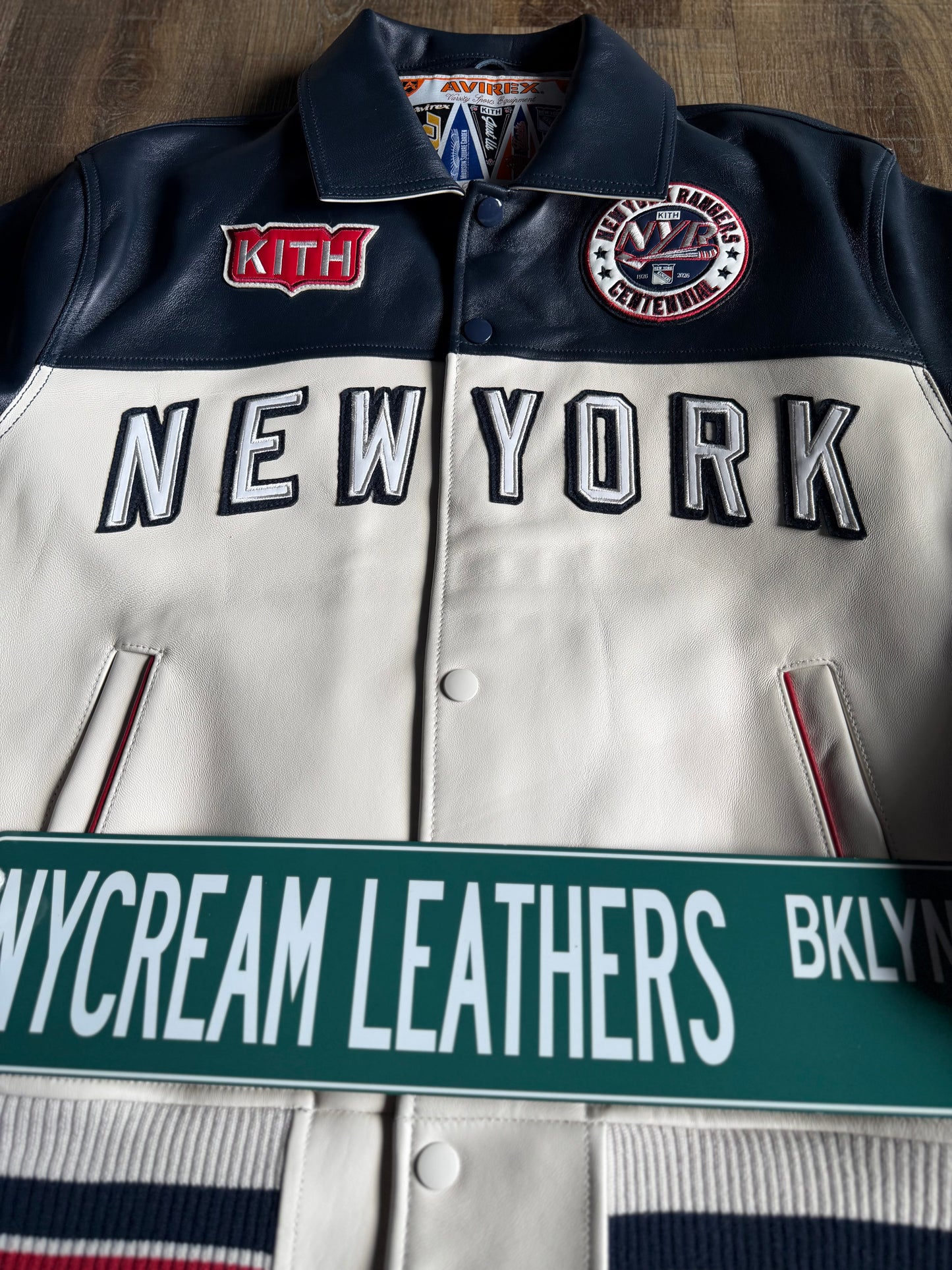KITH & AVIREX FOR THE NEW YORK RANGERS BOMBER JACKET