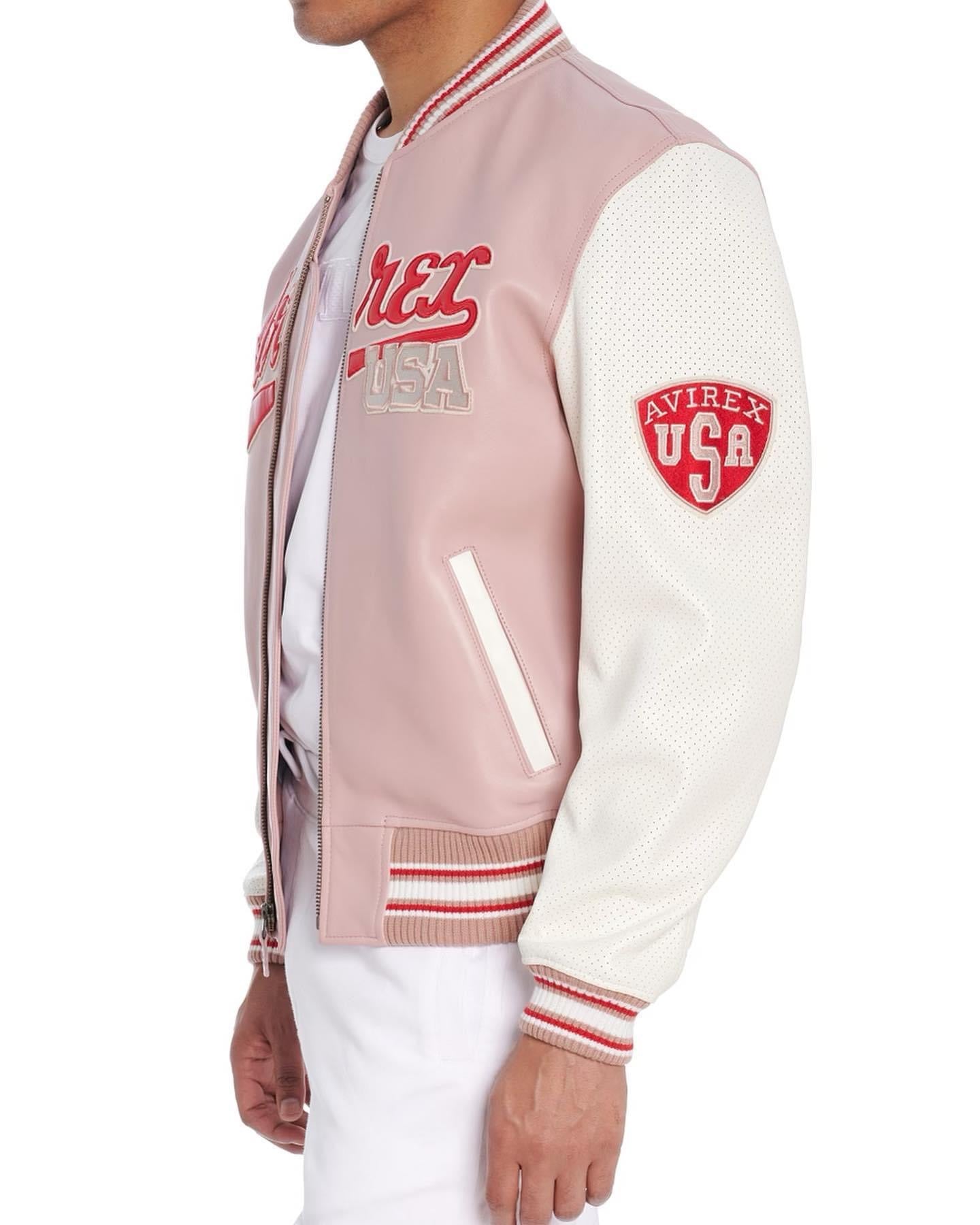 AVIREX SCRIPT VARSITY PINK/WHITE