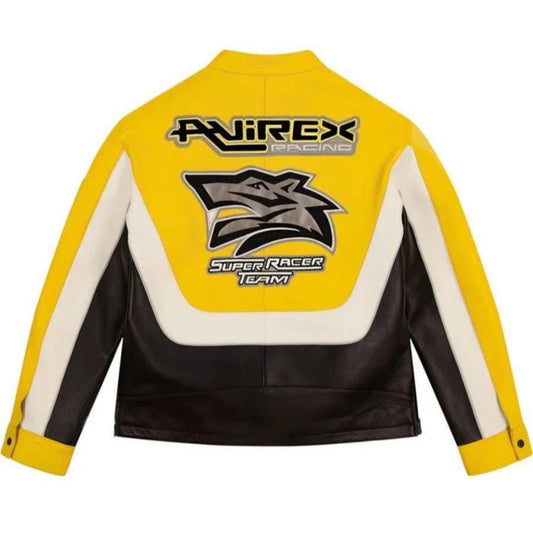 AVIREX LONE WOLF RACER JACKET ( YELLOW )