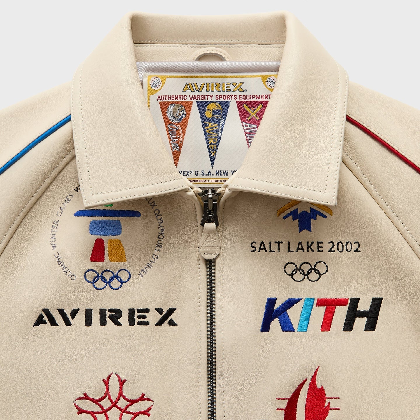 KITH & AVIREX FOR OLYMPICS HERITAGE LEATHER BOMBER JACKET