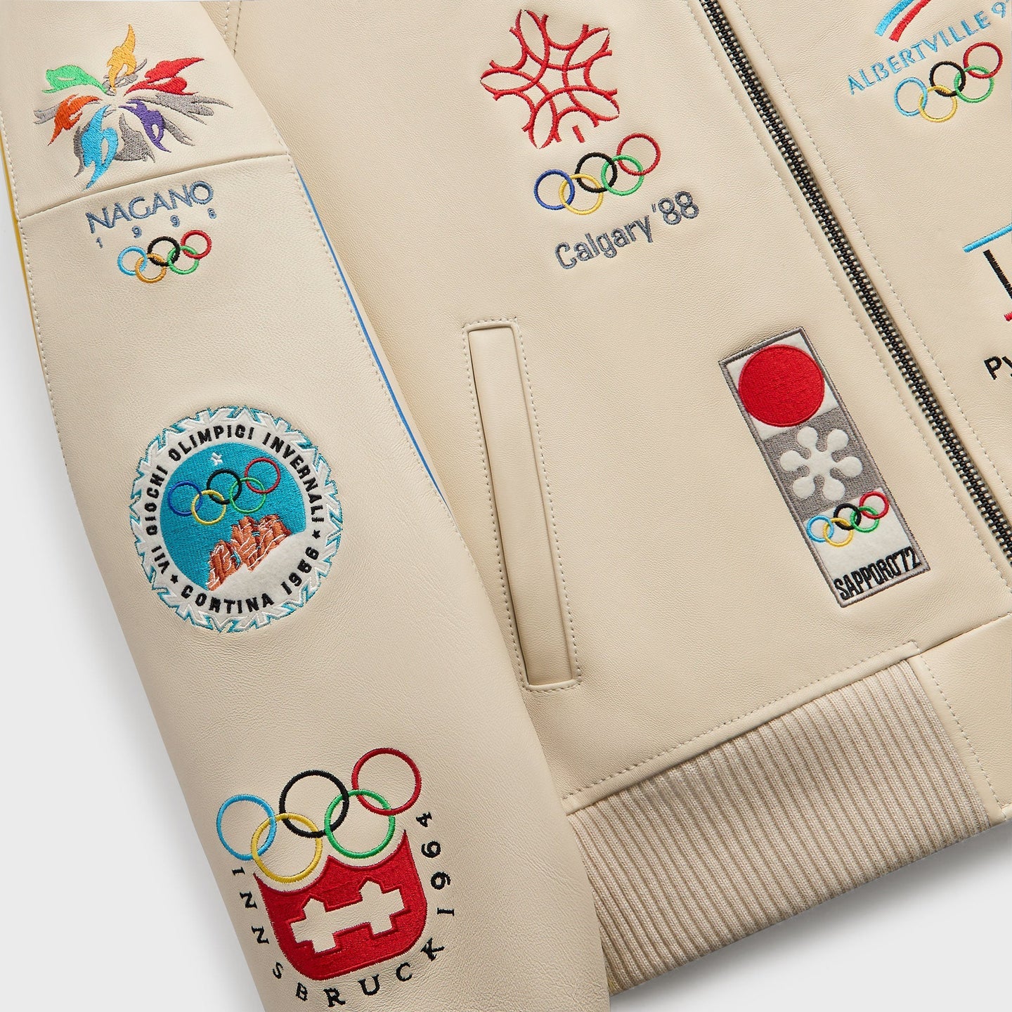 KITH & AVIREX FOR OLYMPICS HERITAGE LEATHER BOMBER JACKET