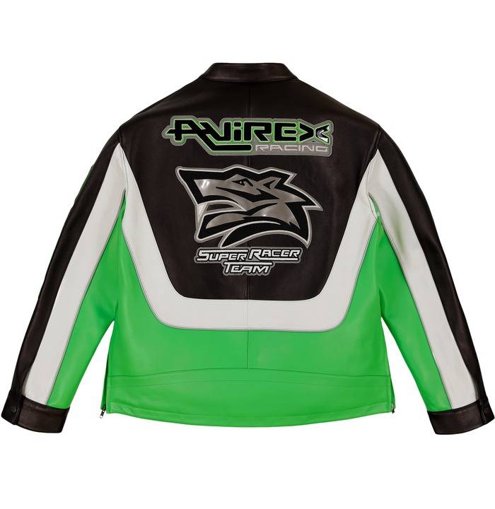 AVIREX LONE WOLF RACER JACKET ( BRIGHT GREEN)