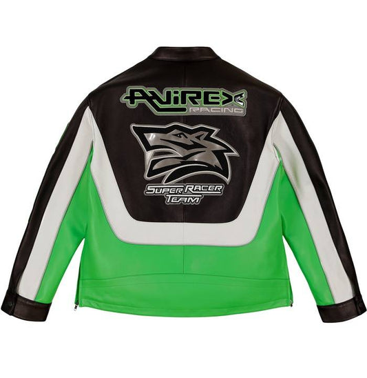 AVIREX LONE WOLF RACER JACKET ( BRIGHT GREEN)