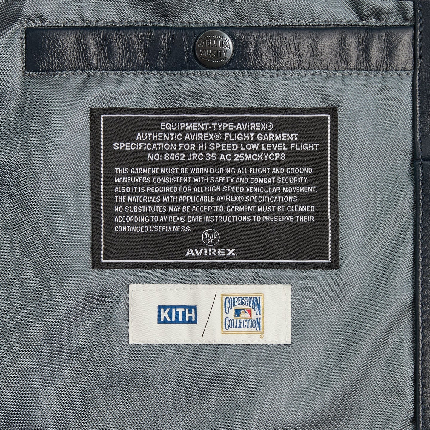 RARE KITH & AVIREX FOR THE NEW YORK YANKEES LEATHER JACKET (WORLD SERIES)