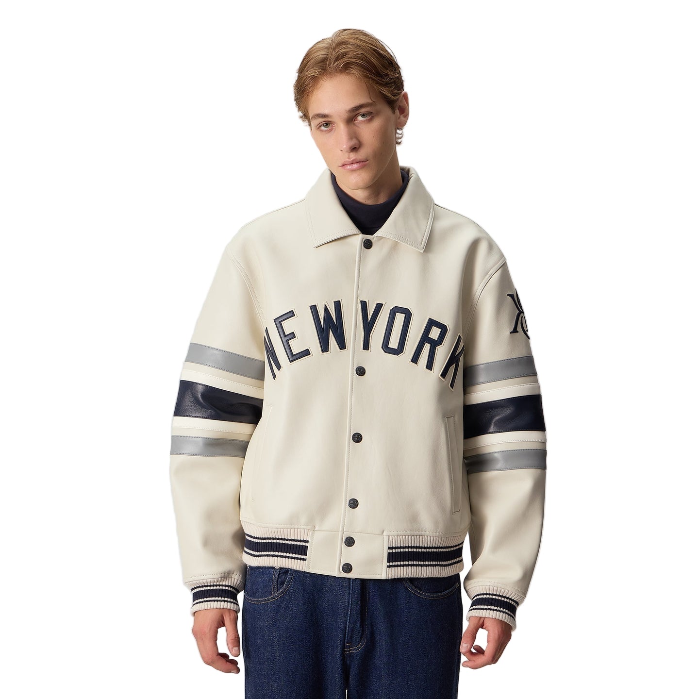 KITH & AVIREX FOR THE NEW YORK YANKEES LEATHER JACKET